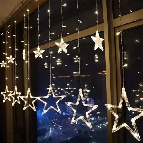 Y Navidad Luz Led Cascada Decorativo Estrella Adorno