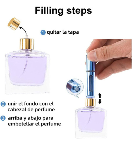 Mini Atomizador Para Perfume, 4pcs Atomizador Recargable