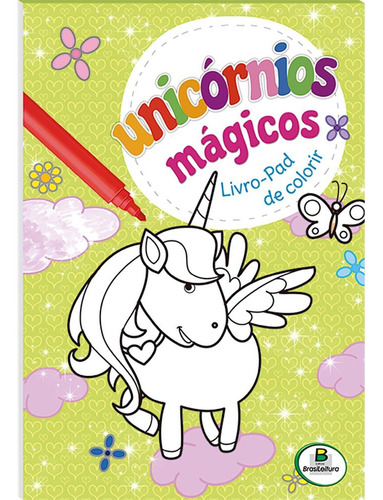 Unicórnios Mágicos - Livro-pad de Colorir (Verde), de BAP Educare Pvt. Ltd.. Editorial Todolivro Distribuidora Ltda., capa mole em português, 2020