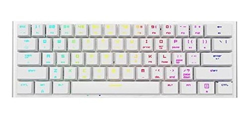 Teclado 60 % Rgb, 61 Teclas Bluetooth Mecanico / 2.4g / Usb