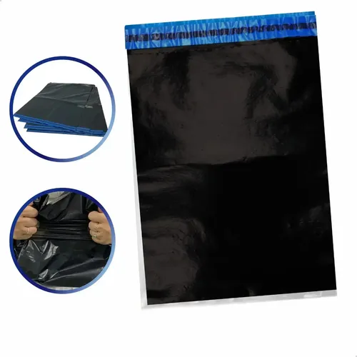 1000 Unidades saco preto 19x25 inviolável com lacre