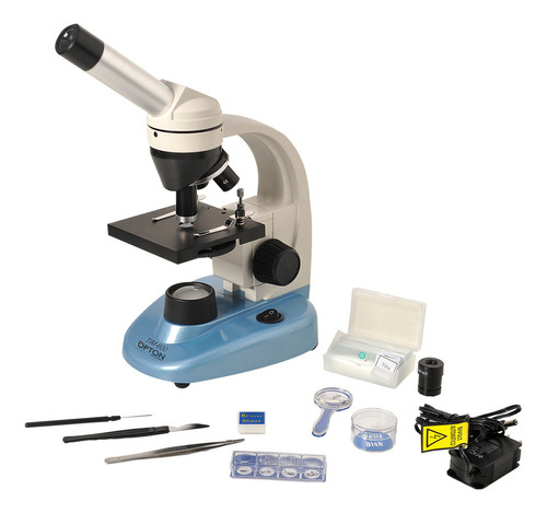 Microscópio Biológico Monocular Aumento 40x A 640x  Led