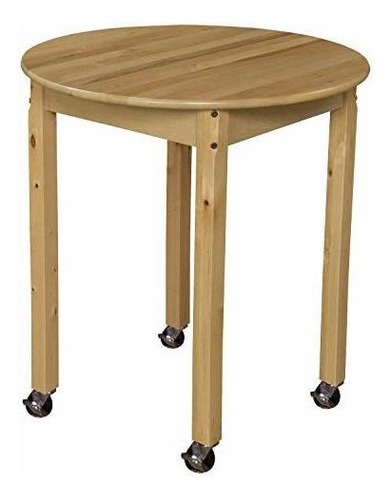 Wood Designs Mobile Mesa Redonda De Madera Dura De 30 Pu