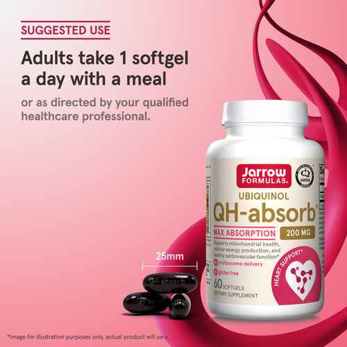 Suplemento Jarrow Formulas Qh-absorb 200 Mg Co-q10 60 Softge