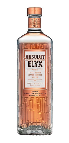 Imagen 1 de 5 de Absolut Elyx Vodka Suecia Botella De 1 Litro