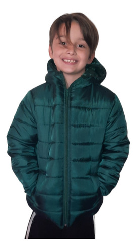 Campera Inflable Niño Escolar Azul Marino Talles Del 4 Al 16