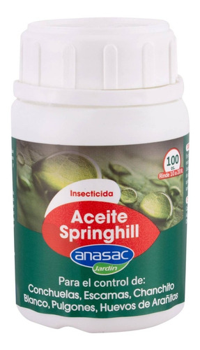 Insecticida Aceite Miscible Springhill 100 Cc Frasco Afj
