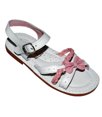 Sandalias Niña Kinder Piel Blanco 6084