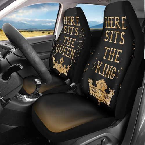 Stuoarte Cubiertas De Asiento Delantero Queen Crown 2pc, Fun