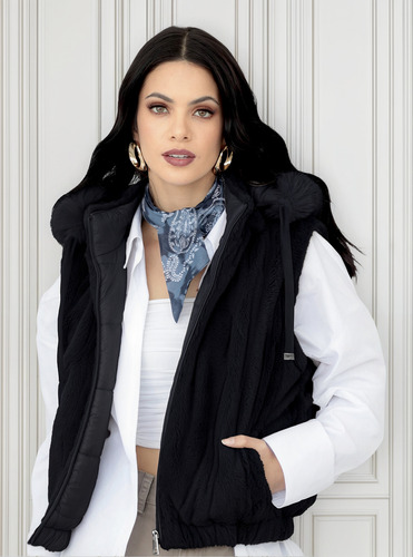 Chaleco Capitonado Reversible Con Capucha  Roosevelt A265