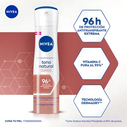 "Desodorante Nivea Clinical Tono Natural Spray 150 ml "