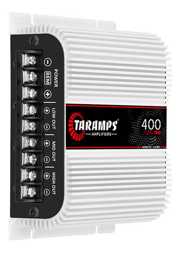 Imagem 3 de 6 de Amplificador Digital Taramps 400 Trio 400w P/ Caixa Som Trio