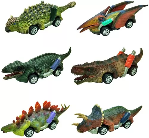 Brinquedo de Dinossauro puxa carros para trás, puxa para trás carros de  brinquedo, jogos de dinossauro