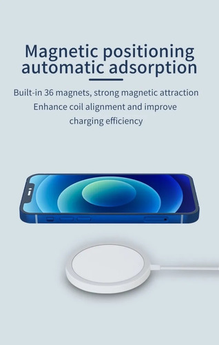 Cargador Inalámbrico - Compatible iPhone - 15w Carga Rápida