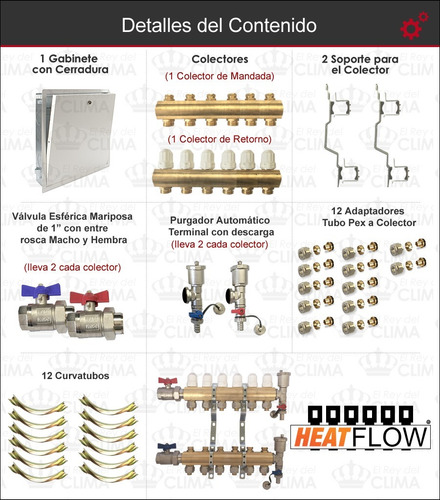 Imagen 3 de 5 de Colector De 6 Vías Heat Flow Super Completo - El Mejor -
