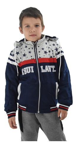 Imagen 2 de 9 de Campera Niño Abrigada Corderito Joggin Deportivo Importada