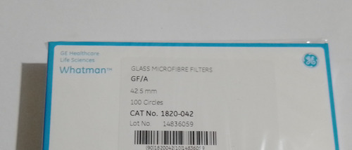 Microfibra De Vidrio Whatman Grado Gf/a 42mm 1820 042