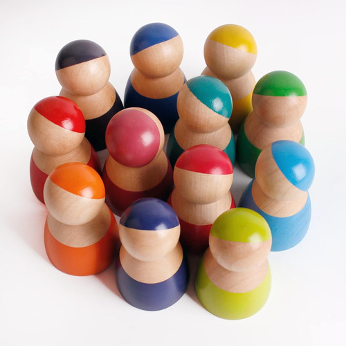 Shierdu 12 Pcs Muñecas De Madera De Madera De Madera De Made