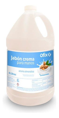 Jabon Liquido Para Manos Ofix Aroma Almendras 4 Litros