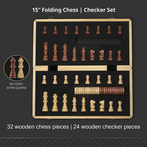 Juegos De Ajedrez De Madera Juego De Mesa De Ajedrez Y Damas
