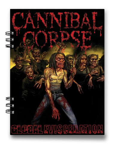 Imagen 5 de 10 de Cuaderno Cannibal Corpse 15x20 Cms Media Carta 100 Hojas