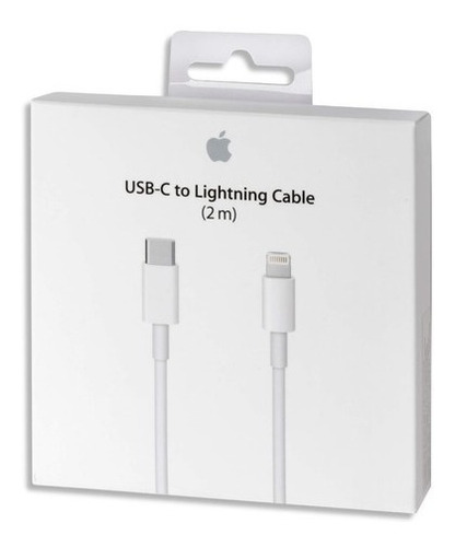 Imagen 1 de 3 de Cable Usb C A Lightning 2 M Original Carga Rapida iPhone