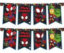 Comprar Banderin Spidey Y Sus Amigos X1 - Cotillón Waf Color Multicolor