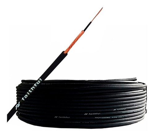 Rollo Cable Audio Microfono Inst Mono 3,7mm Faithful 100 Mts