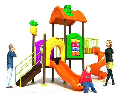 Juego Infantil Outdoor - Doble Resbalín Didáctico Cc-140