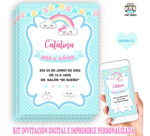 Invitación Digital Personalizada Whatsapp Lluvia De Amor M2