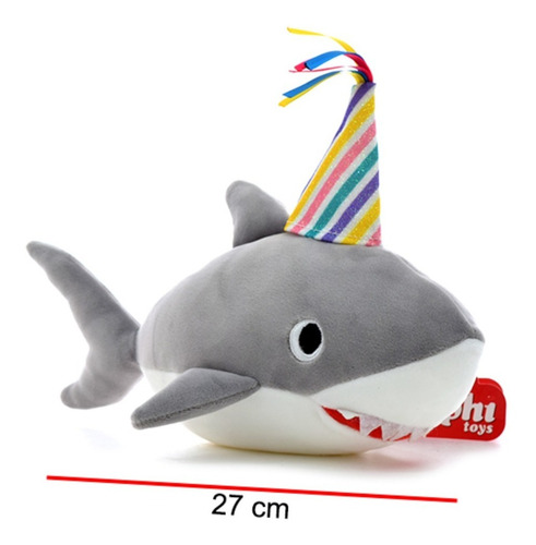 Imagen 2 de 5 de Tiburón Con Bonete Peluche Pez Marino Phi Phi Toys La Plata