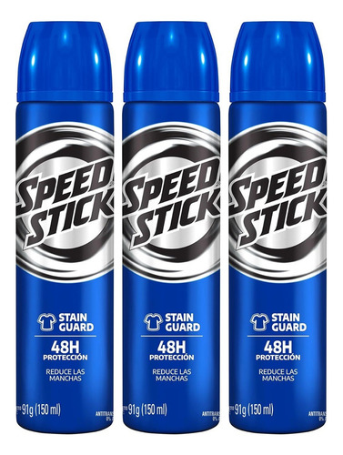 Desodorante Aerosol Spray Speed Stick Stain Guard 150ml 48h