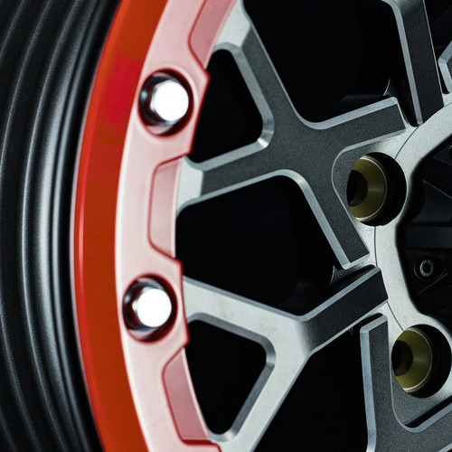 Rin Para Pro R, Pro S, Turbo R, Forjado Con Beadlock Rojo