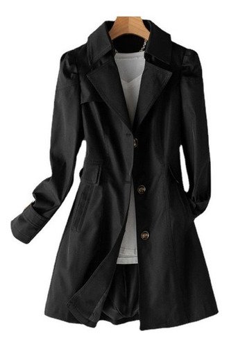 Women's Plus Size Long Solid Color Overcoat