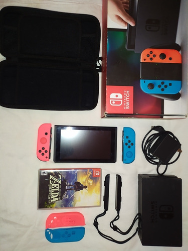 Nintendo Switch Neon 32 Gb+estuche+zelda Botw + Acc Original