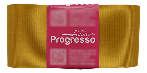 Fita De Gorgurão Larga 50mm Progresso | 10 Metros Cor Ouro Liso