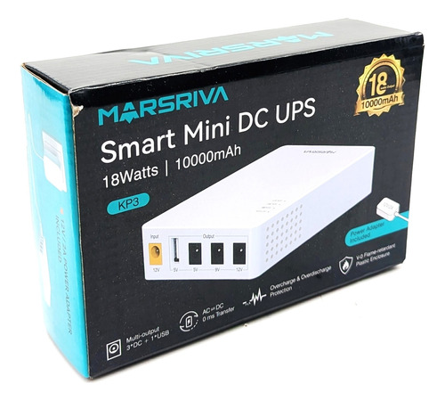 Mini Ups Inteligente Marsriva Kp3 4 Puertos 10000mah