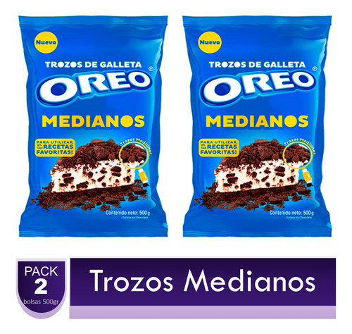 Galleta Oreo Trozos Crumbs Triturada 2 Bolsas X500grs