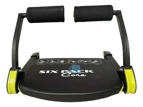 Máquina Abdominal Multifuncional Ejercicios 6 En 1 Color Negro