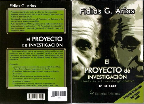 El Proyecto De Investigaciòn, Fidias Arias, Nuevo Original
