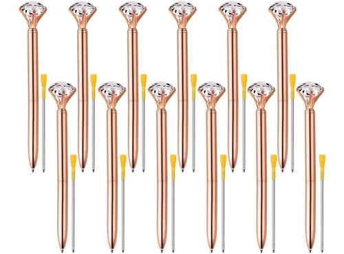 Boligrafo Lapicera De Diamante Coopay 12-pack + Recargas