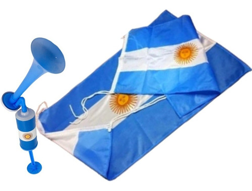 Corneta Cotillon Argentina Bandera 90x60 Vuvucela Mundial
