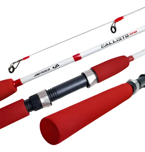 Vara Molinete Jp Callisto 1,35mts 10-20lbs 2 Partes Cor Vermelho
