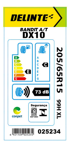 2 Pneu 205/65 15 A/t Saveiro Ecosport Crossfox Doblo Dx10