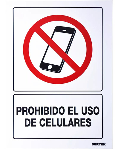 Señal Prohibido El Uso De Celulares