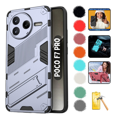 Funda Uso Rudo Para Poco F7 Pro Y Poco F7 Ultra 5g Pengke Case Con Mica