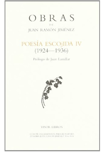 Libro Poesia Escogida Iv J.r. Jimenez De Varios