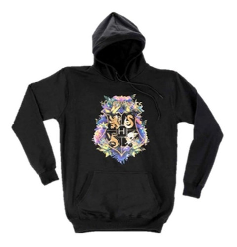 Sudadera Unisex Hogwarts Harry Potter Color Negro Talla G