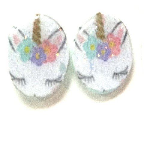 3 Pares Zarcillos Unicornio Cotillon Frozen Slime Regalo