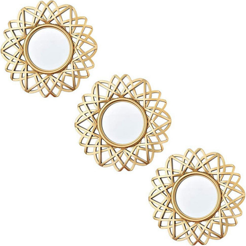 Espejo Circular Para Decoración De Pared, Arte De Dorado